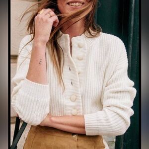 NWT Sézane Lucas Jumper Size- Ecru - XS